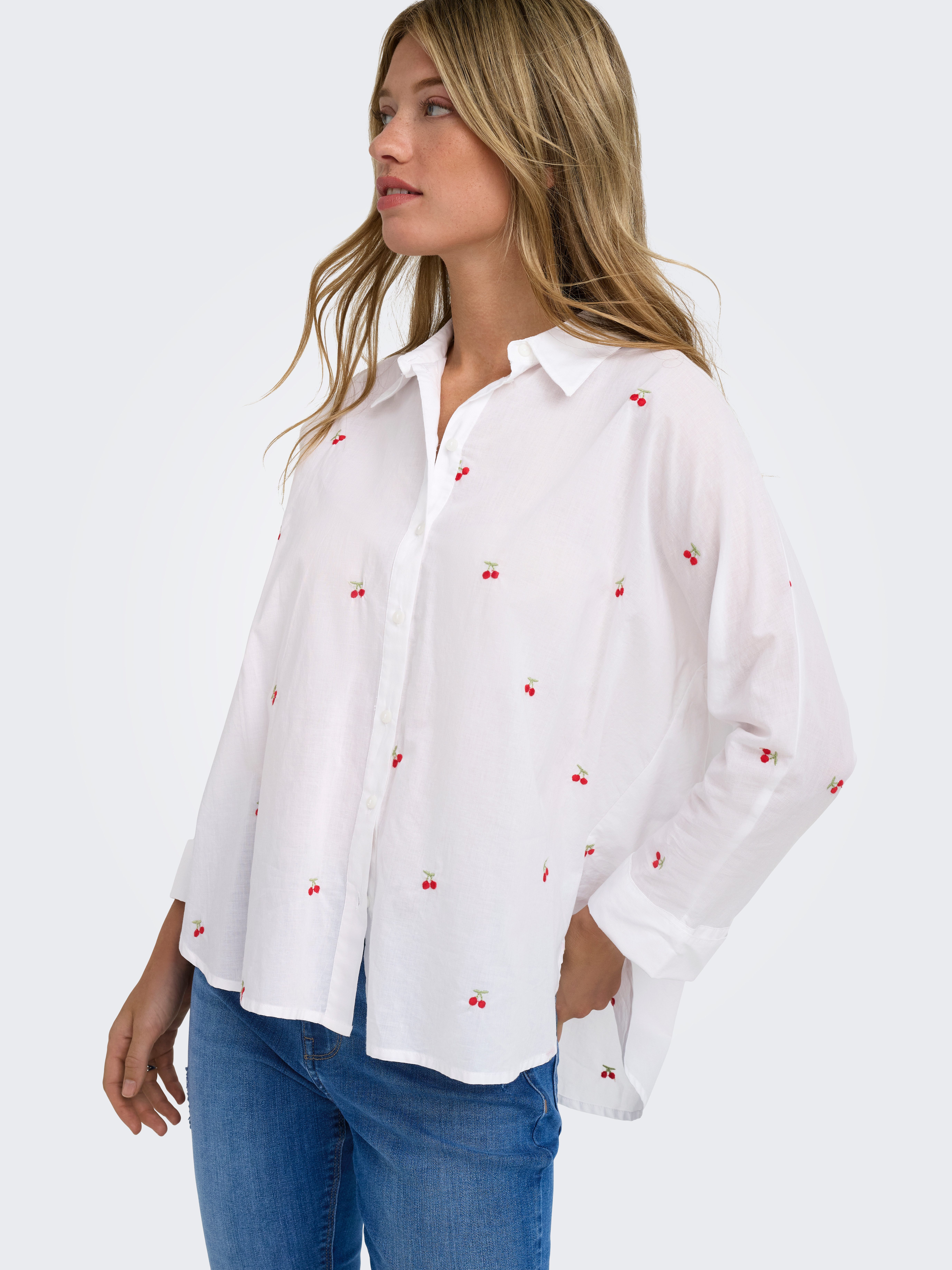 ONLY Hemdbluse ONLNEW LINA GRACE LS EMB SHIRT NOOS WVN