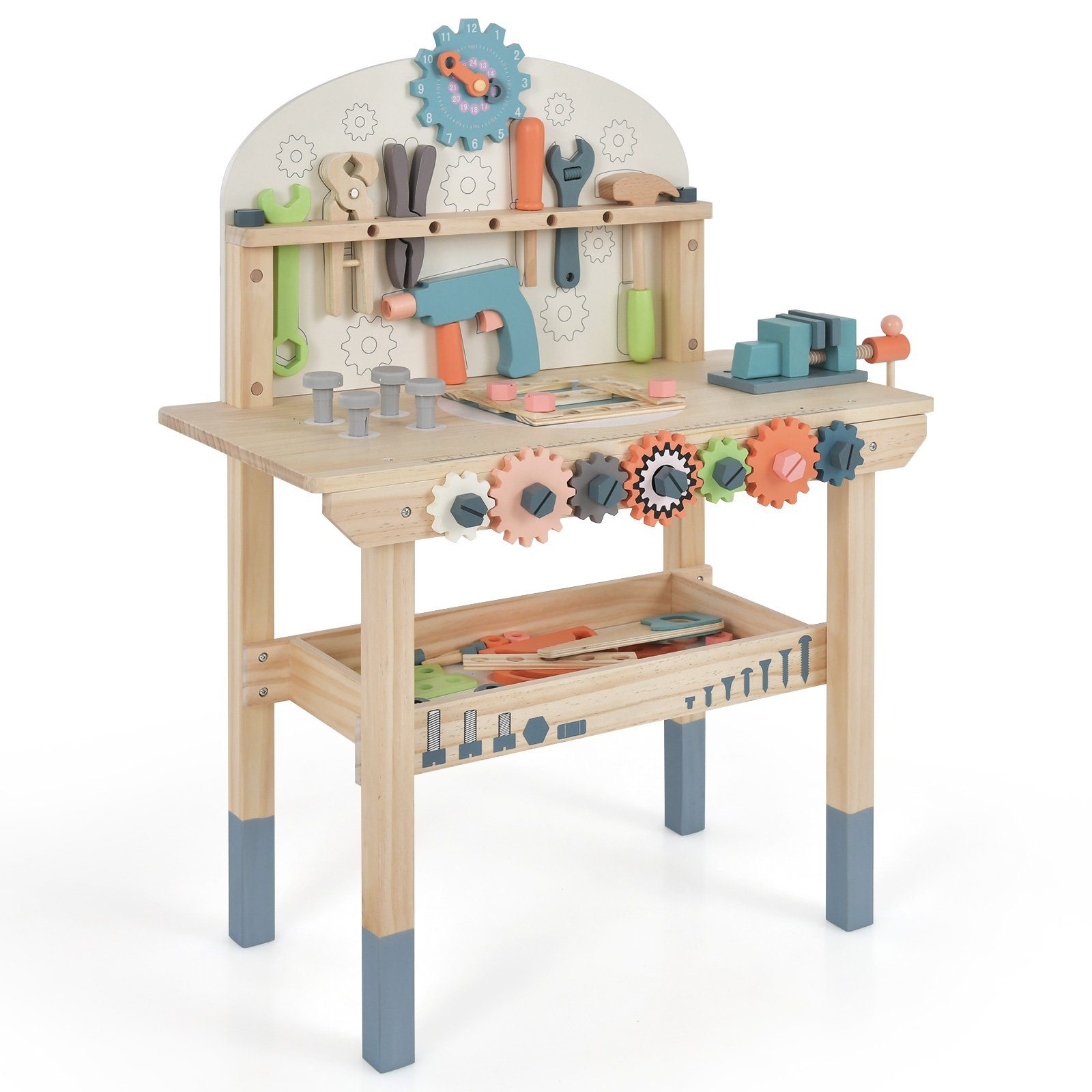 COSTWAY Spielwerkbank Spiel-Werkzeugstation, mit 53 Teile günstig online kaufen