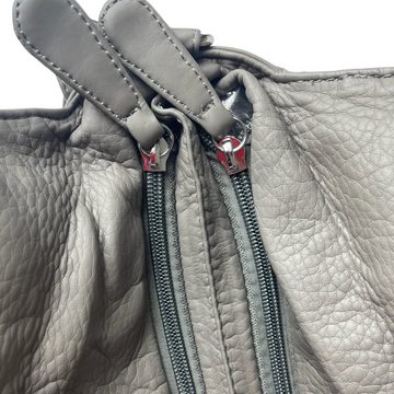 Taschen4life Schultertasche Damen Handtasche AKW22026, lange Tragegriffe & abnehmbarer Schulterriemen, Schultertasche