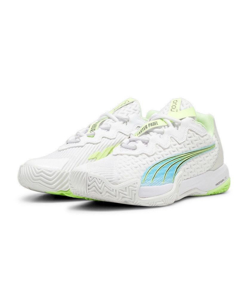 PUMA Nova Elite Allcourt weiss/blau/lime Herren Tennisschuh
