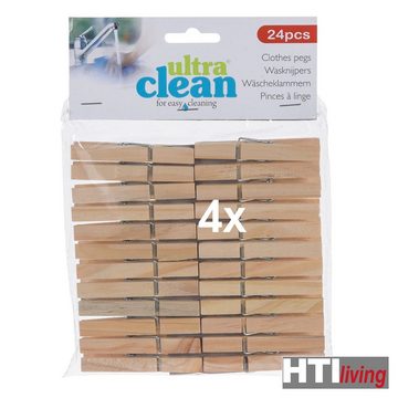 HTI-Living Wäscheklammern Wäscheklammern, 96 Stück Holz
