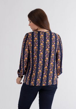 October Klassische Bluse in tollem Streifen-Design mit floralem Print