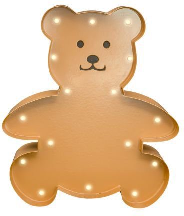 MARQUEE LIGHTS LED Dekolicht Teddy, LED fest integriert, Warmweiß, Wandlampe, Tischlampe Teddybär, Bär mit 18 Leuchtmittel - 20x23 cm