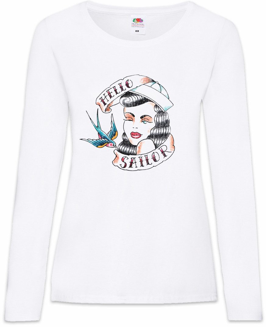Langarmshirt Mermaid III Damen Langarmshirt Sailor Segler Seemann Tattoo