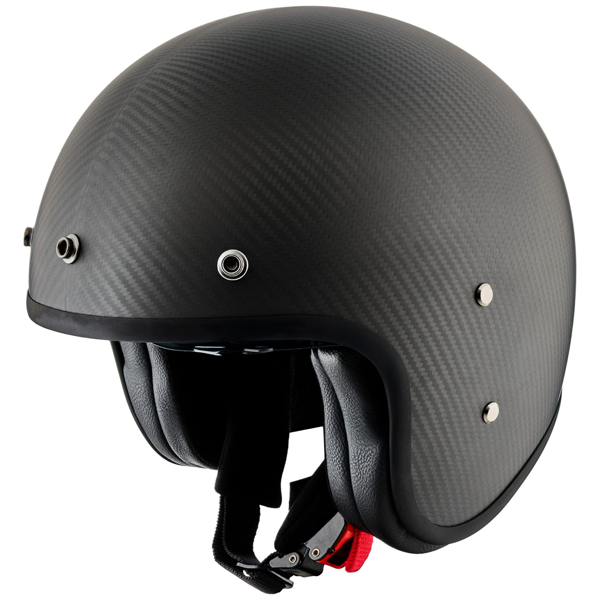 PEROZ Motorradhelm Filus Carbon Jethelm, vorbereitet für Kommunikationssystem,herausnehmbares Innenfutter