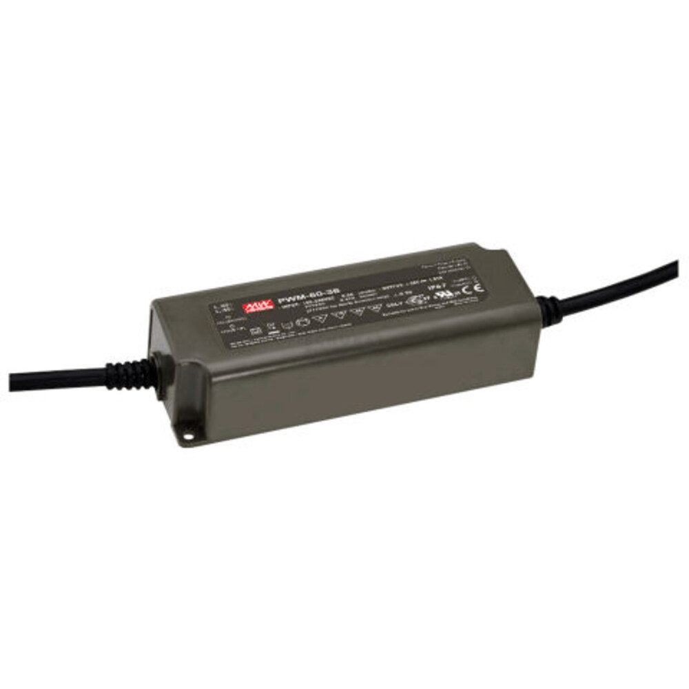MeanWell "PWM-60-12DA2" 12V, Kunststoff, 60W, wassergeschützt, IP67, Niedervolt LED Trafo
