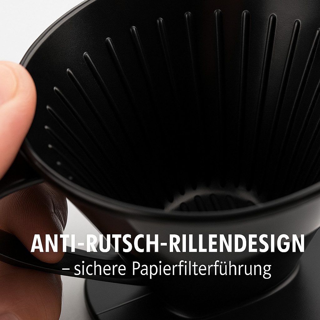 Thiru Permanentfilter Kaffeefilterhalter - für Filtergröße 4 - Handaufguss leicht gemacht