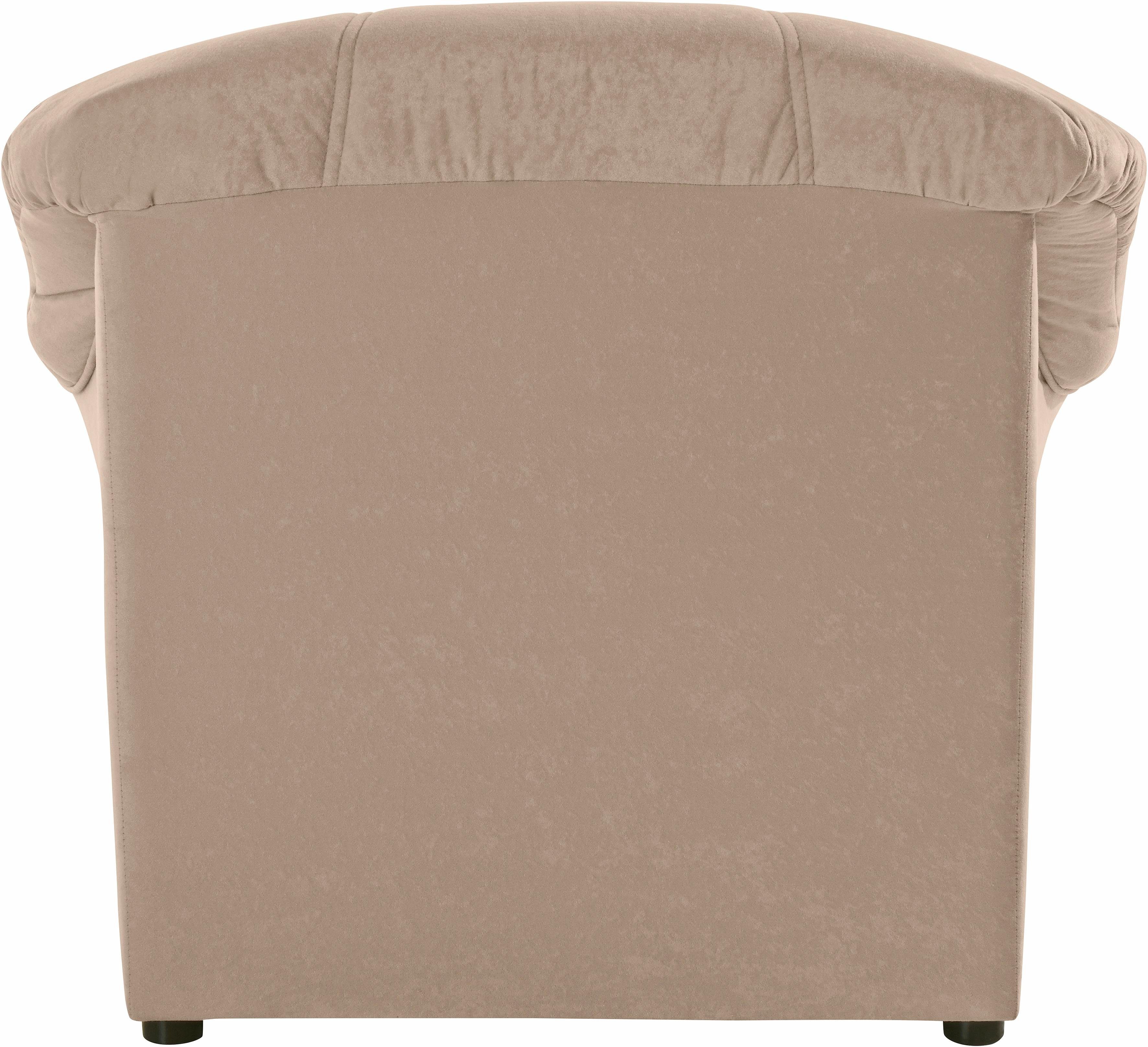 DOMO collection Sessel ELVA elegante Rückensteppung, whlw. mit Federkern