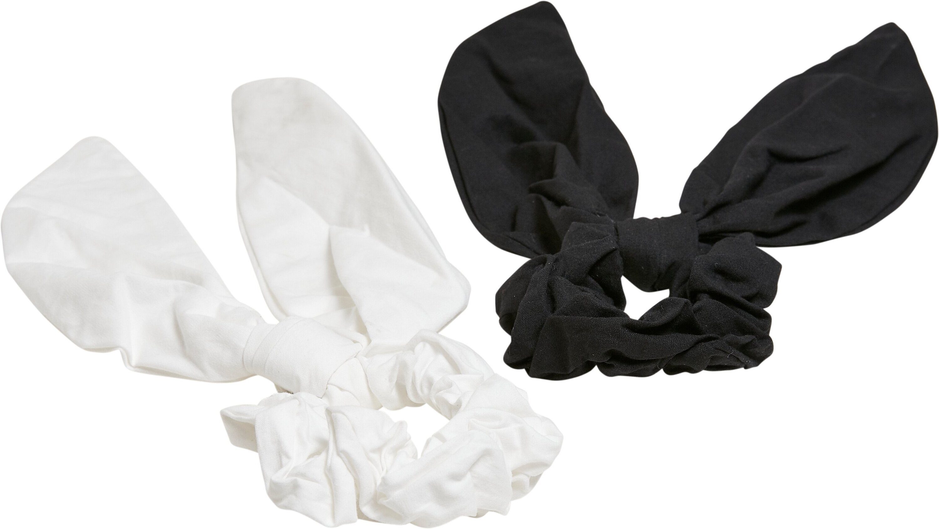 URBAN CLASSICS Schmuckset Accessoires Scrunchies With XXL Bow 2-Pack (1-tlg) black/white