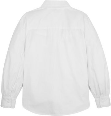 Tommy Hilfiger Klassische Bluse RUFFLE COLLAR SHIRT mit Puffärmeln und Ruffle Kragen