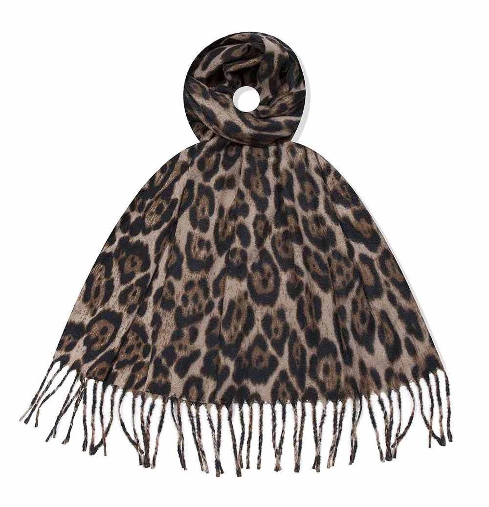 ITALYSHOP24 Modeschal XL Damen Leo Schal Halstuch Leopard Tuch Winterschal günstig online kaufen