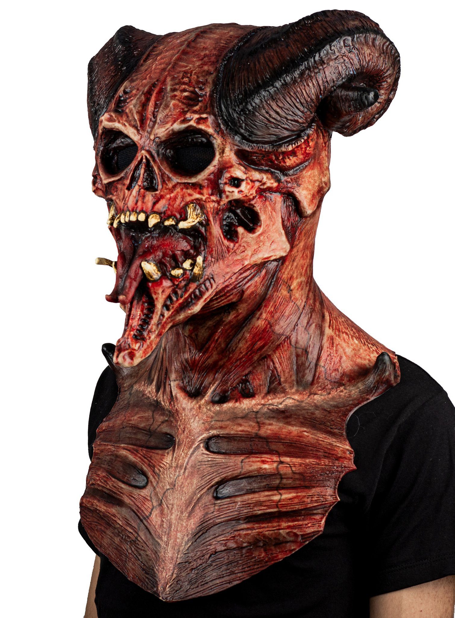 Ghoulish Productions Verkleidungsmaske Roter Knochendämon Maske, Schlimmer günstig online kaufen