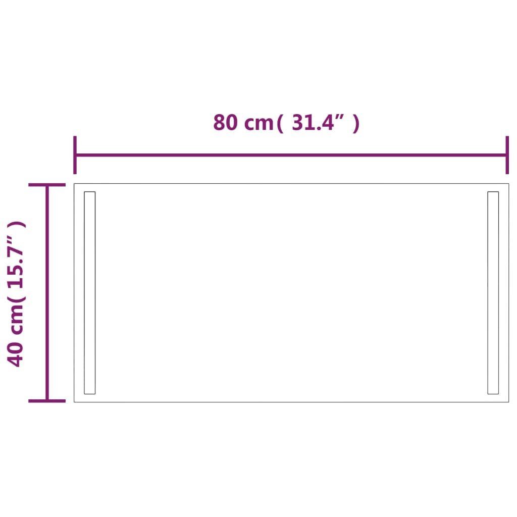 furnicato cm 40x80 LED-Badspiegel Wandspiegel