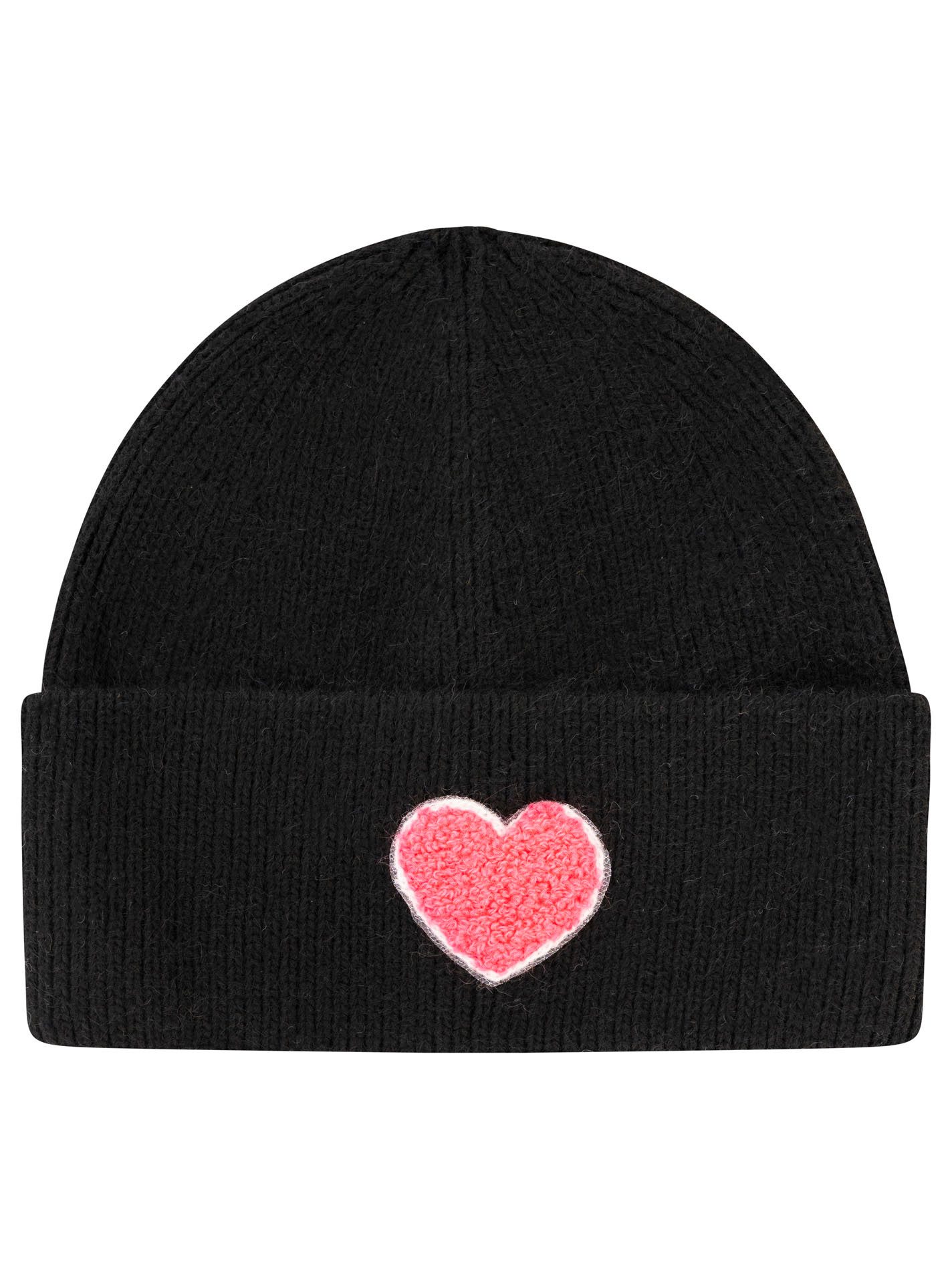 Zwillingsherz Strickmütze Umschlagmütze Wollmix "Herz"