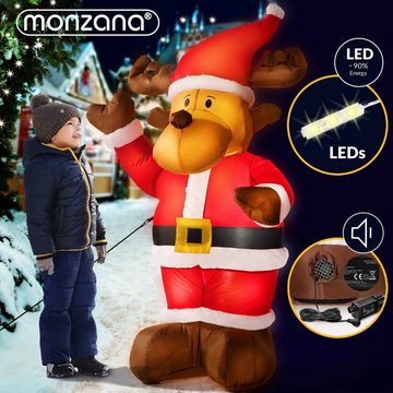 monzana Tierfigur, Aufblasbares Rentier 135cm LED Beleuchtet Befestigungsmaterial IP44