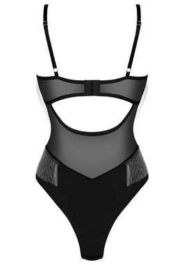 Obsessive Body Transparenter Body mit Metall-Tasseln - schwarz