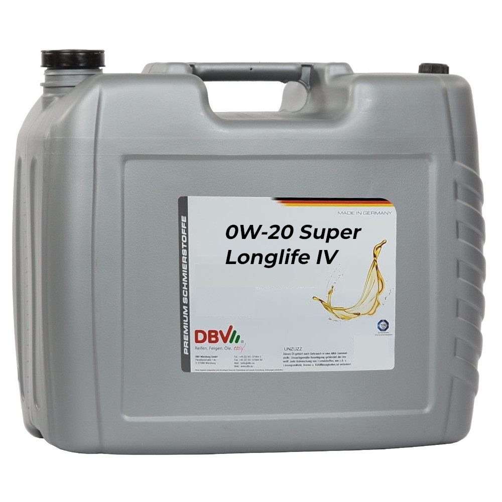 DBV Motoröl DBV 0W-20 Super Longlife IV 508.00/509.00 20-Liter-Kanister