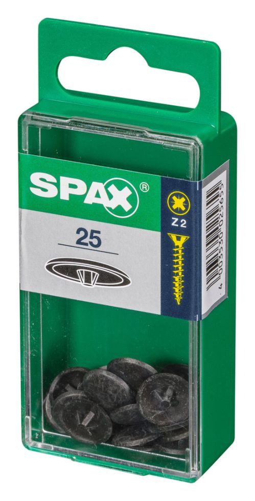 SPAX Abdeckkappe Spax Abdeckkappen schwarz zum stecken - 25 Stk.