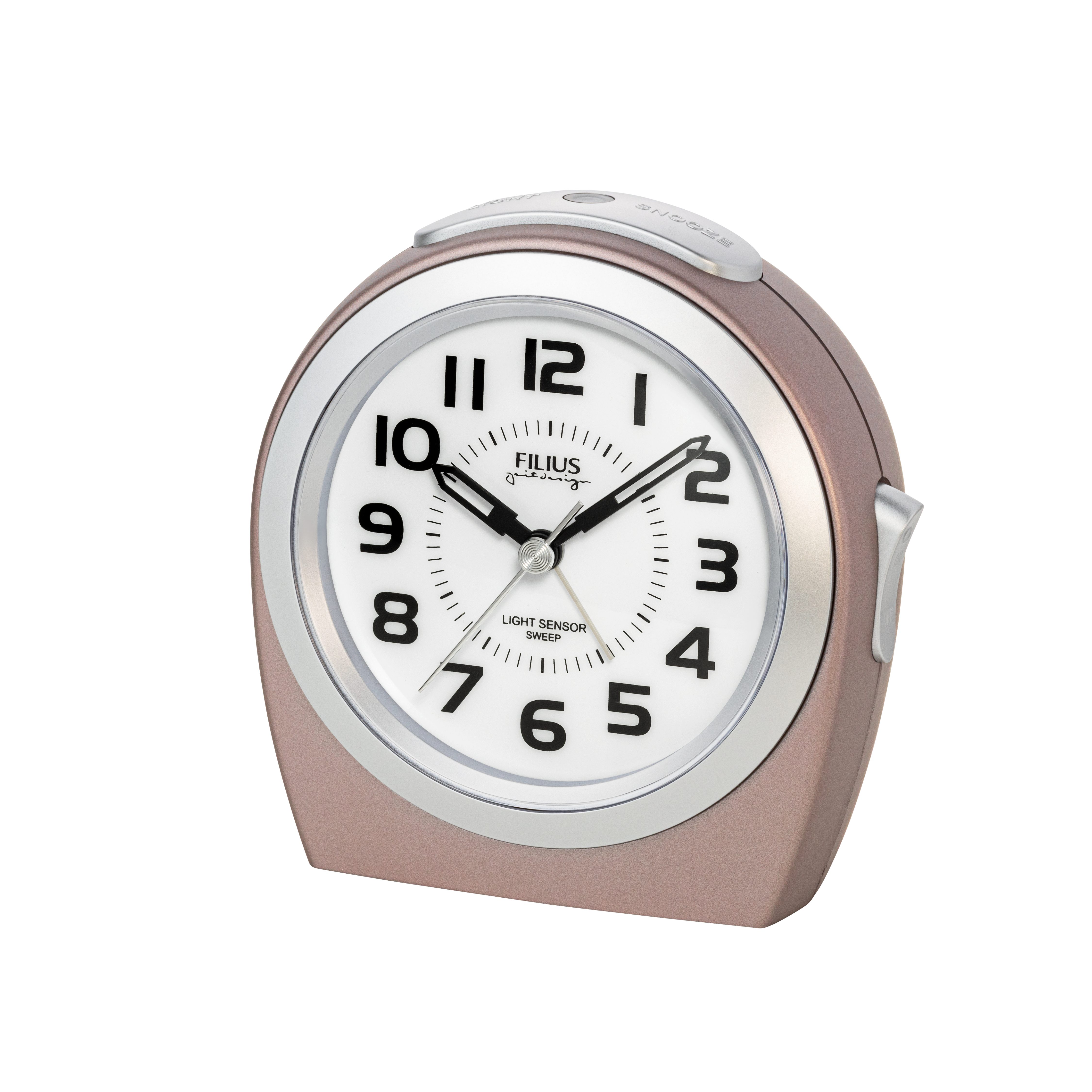 FILIUS zeitdesign Quarzwecker Schlafzimmer, Wecker, Jugendliche, Beleuchtung, schleichende Sekunde