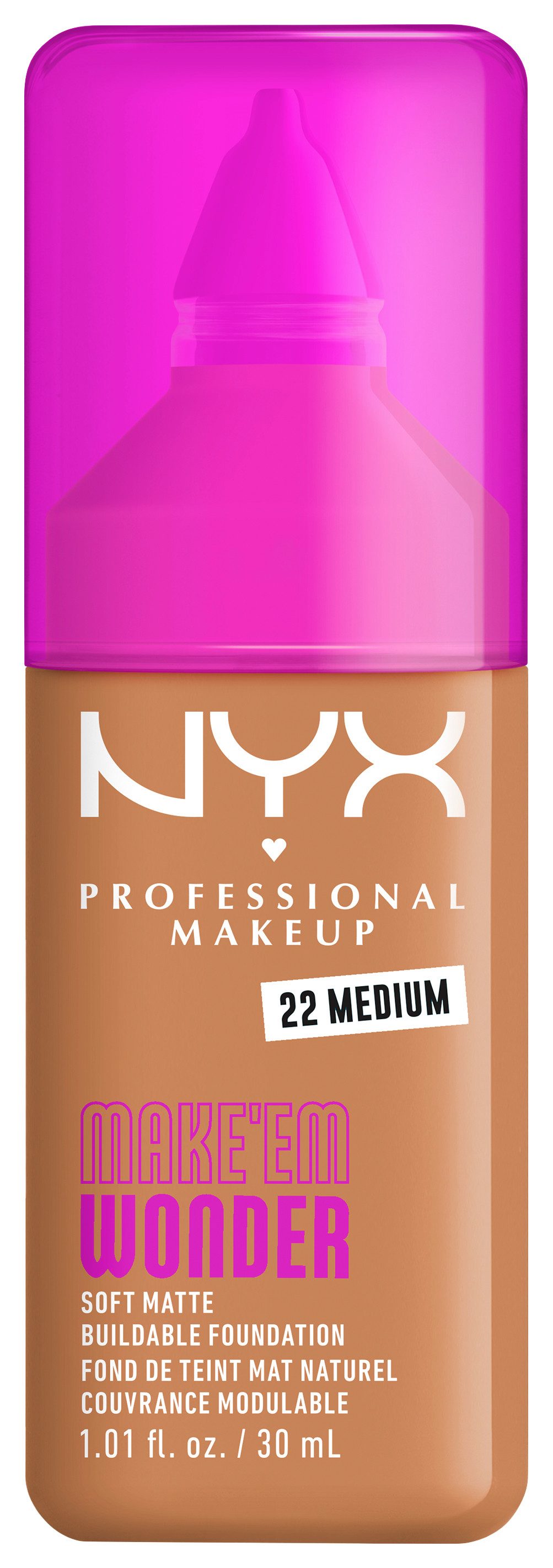 NYX PROFESSIONAL MAKEUP Foundation MAKE 'EM WONDER FOUNDATION, perfekter No-Makeup-Makeup-Look bis zum Full Glam