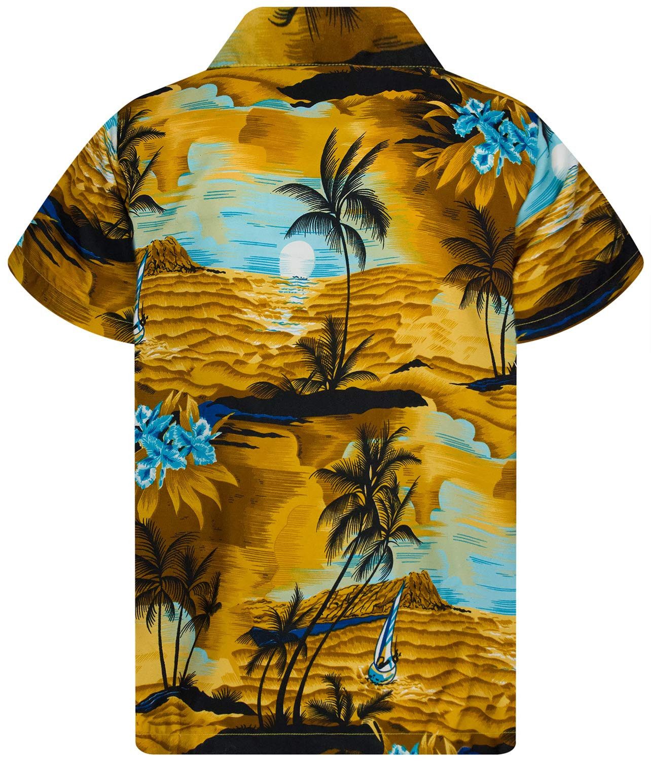 King Kameha Hawaiihemd Surf Kids Funky Hawaii-Hemd Kinder Kurzarm Front-Tasche Unisex