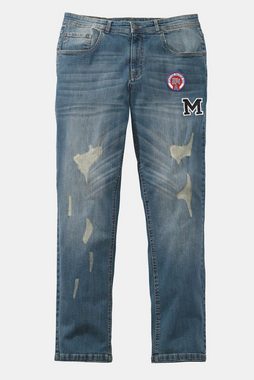 John F. Gee Funktionsjacke Tapered-Jeans mit Destroyed Effekten