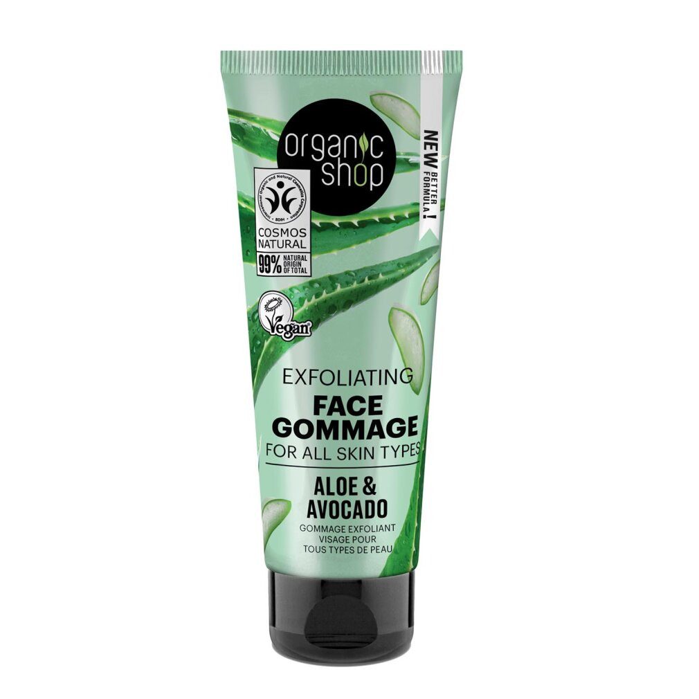 Organic Shop Körperpflegemittel Aloe y Avocado Exfoliante Facial 75ml