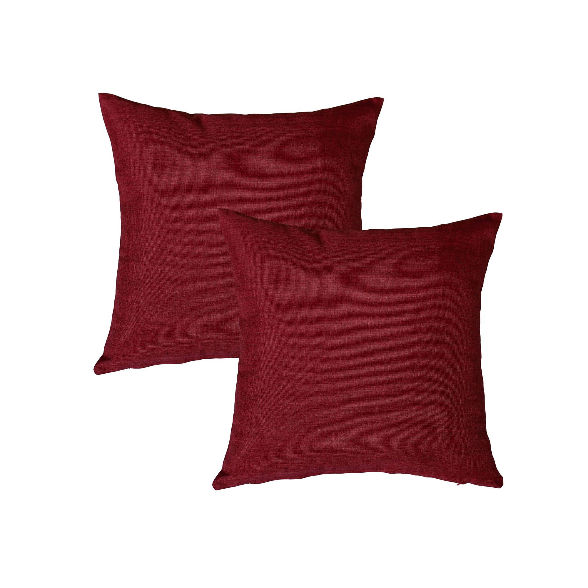 Haus und Deko Kissenbezug Kissenbezug 2er Set Struktur Leinenoptik Kissenhülle Deko Kissen Doppe, (2 Stück)
