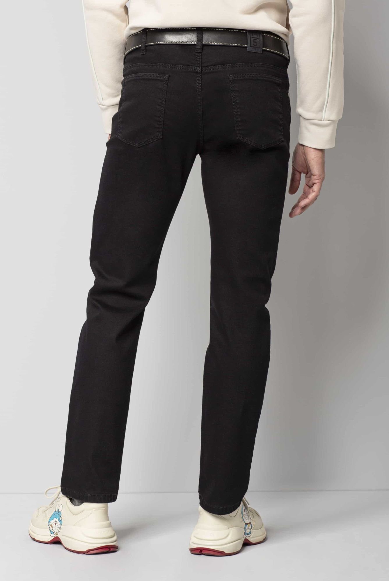 Style im Pocket MEYER Jeans Regular-fit-Jeans M5 Regular 6209 schwarz Fit Five