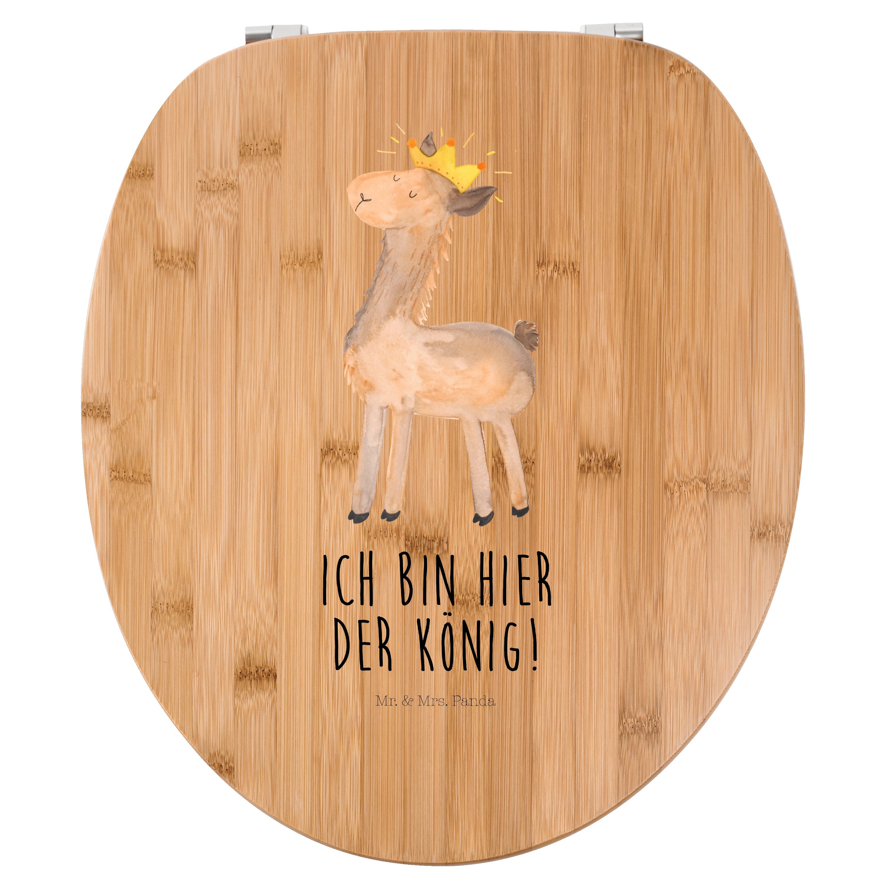 WC-Sitz Lama König - Transparent - Geschenk, Toilettendeckel, Klodeckel, Papa