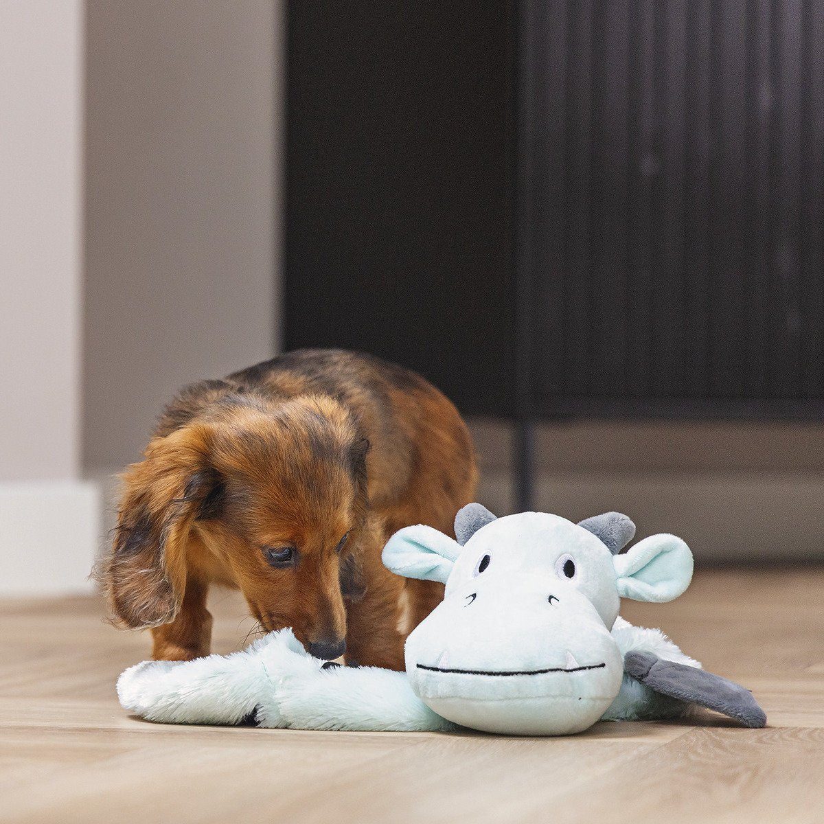 Beeztees Tierkuscheltier Hundespielzeug Puppy Flatino Drachen Yi grün