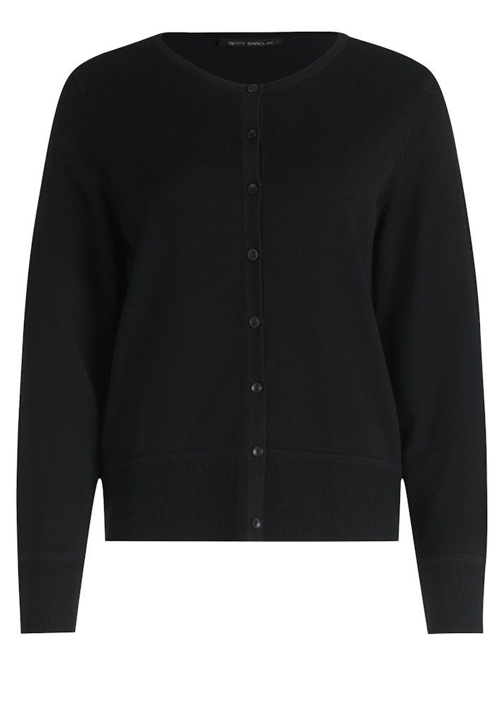 Betty Barclay Strickweste Strickjacke Kurz 1/1 Arm Black