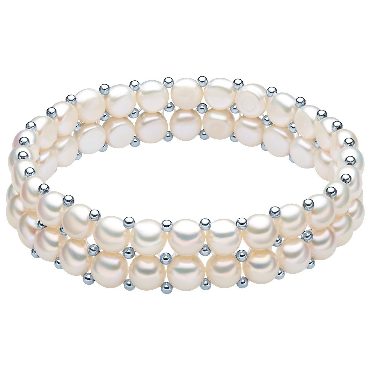 Valero Pearls Perlenarmband silber, aus Süßwasser-Zuchtperlen günstig online kaufen