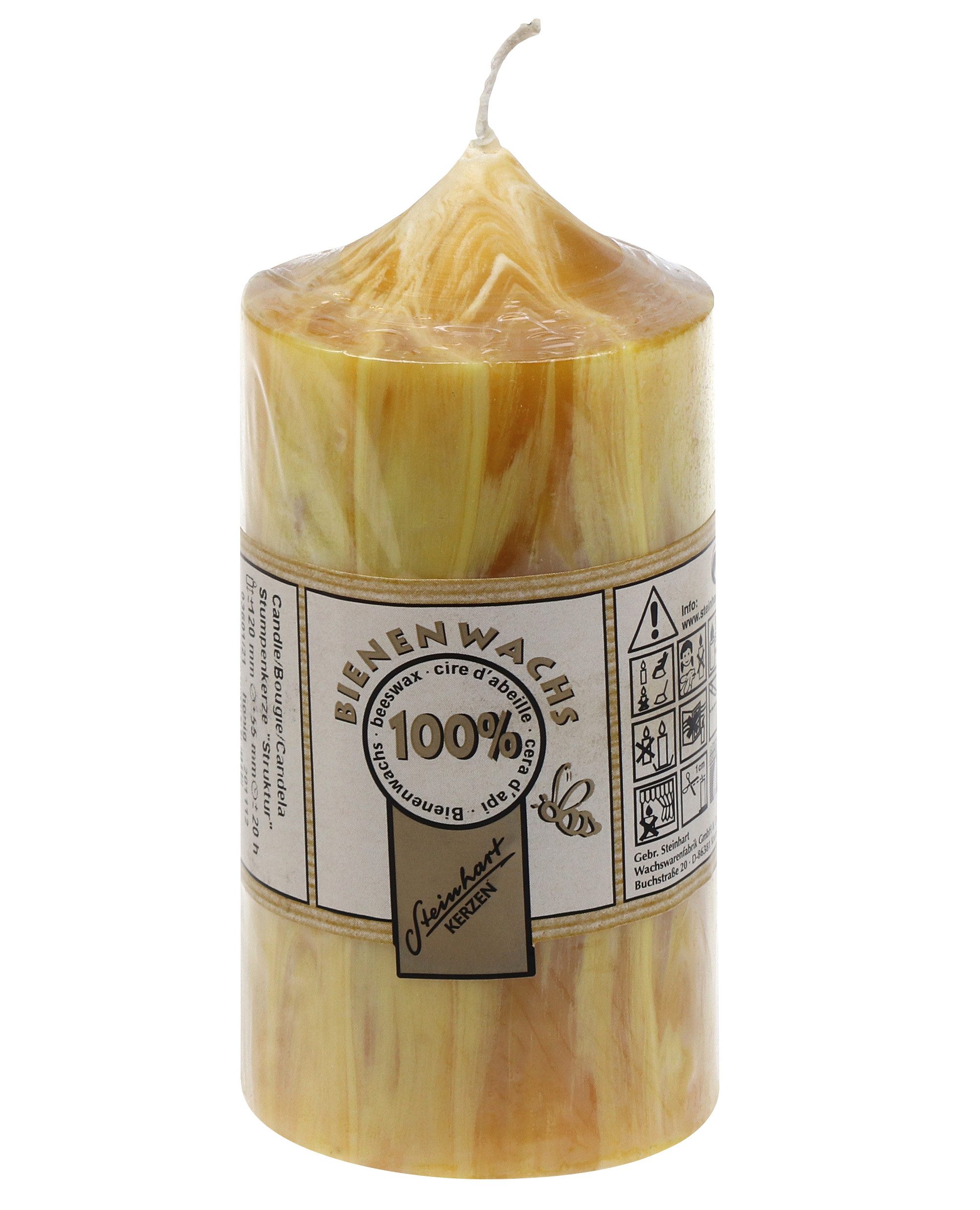 Steinhart Kerzen Bienenwachskerze 100% Bienenwachs Stumpenkerze "Struktur" günstig online kaufen