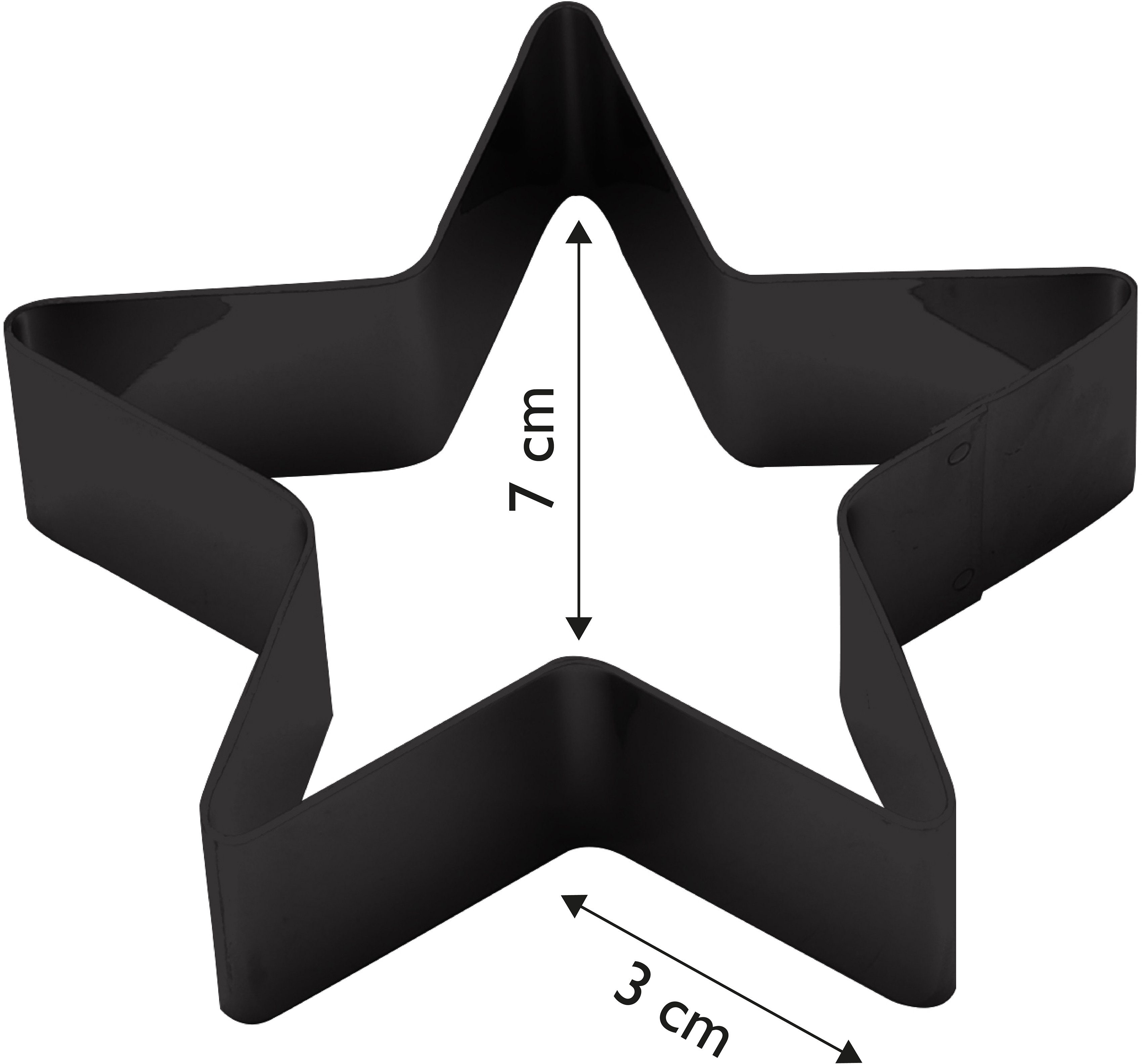 ECHTWERK Serviettenhalter-Set, schwarz aus Serviettenring, Sterndesign, 4-tlg), Edelstahl, Serviettenschnallen, Edelstahl (Set,