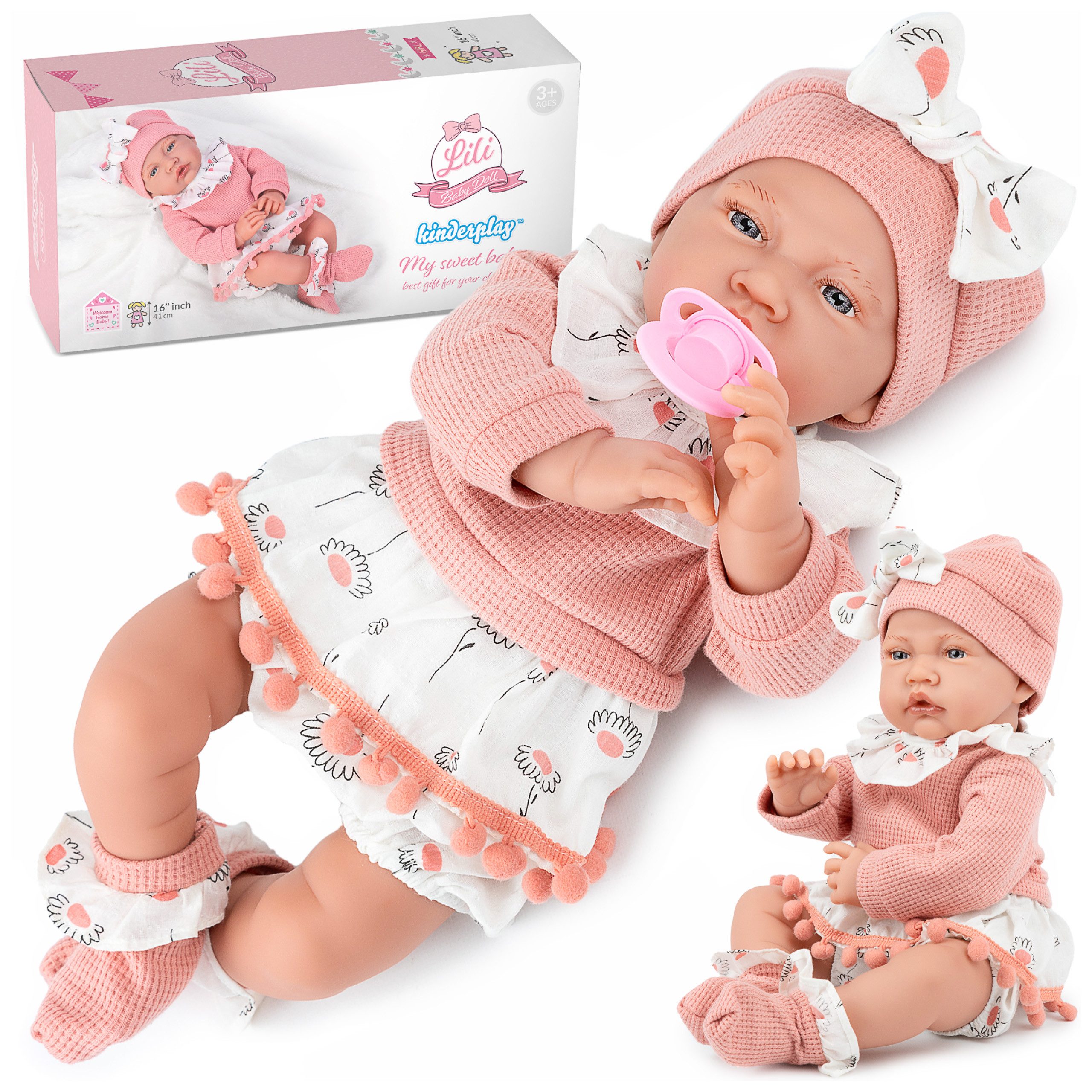 kinderplay Babypuppe GROßE INTERAKTIVE REALISTISCHE BABYPUPPE günstig online kaufen