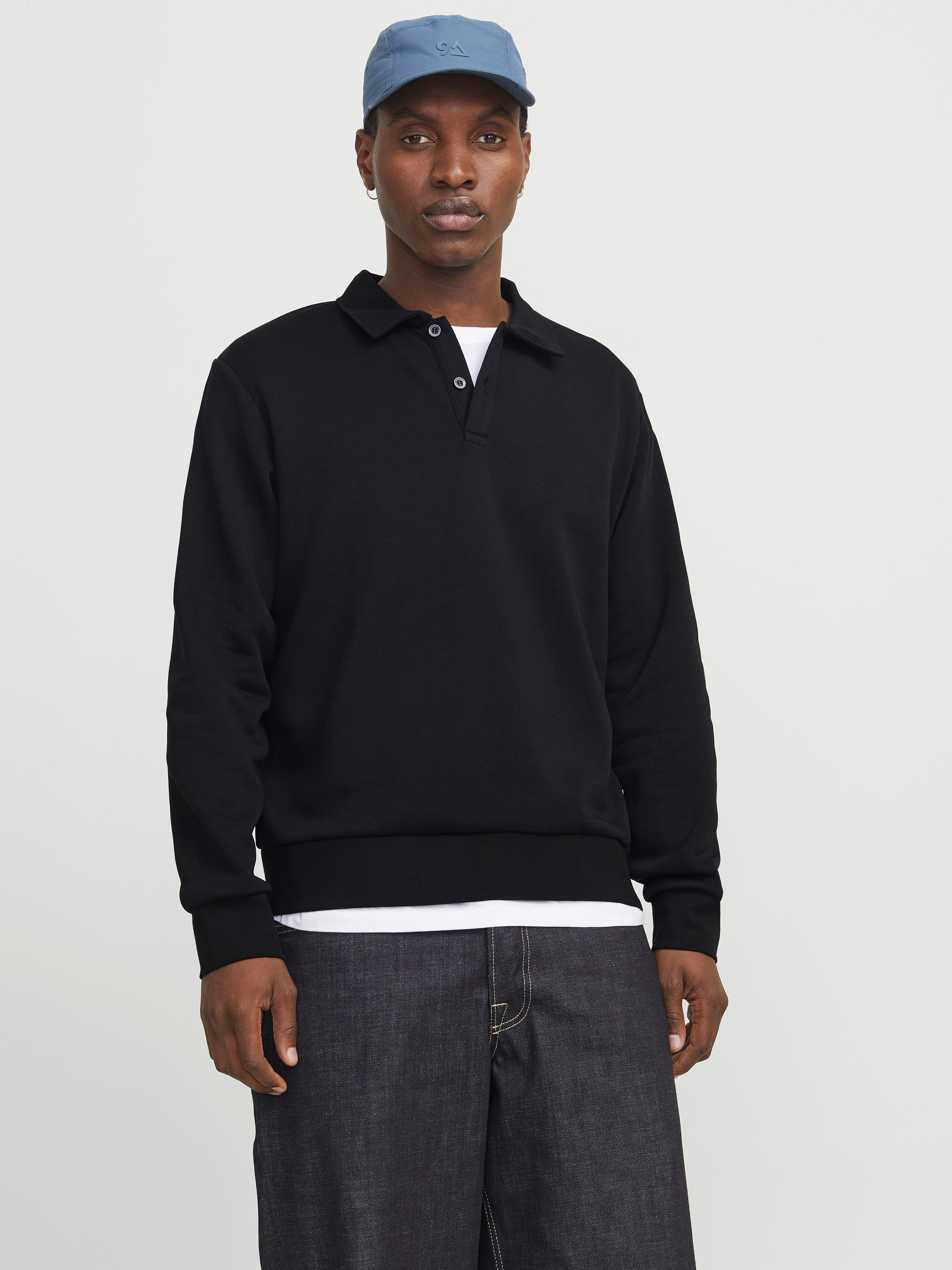 Jack & Jones Sweatshirt JJEBRADLEY SWEAT POLO NOOS günstig online kaufen