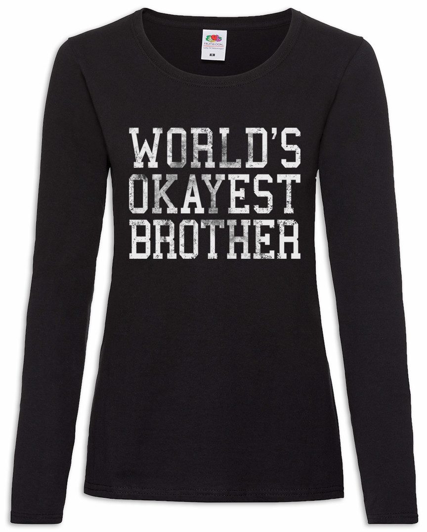 Langarmshirt World's Okayest Brother Damen Langarmshirt Bruder Fun Geschenk Love