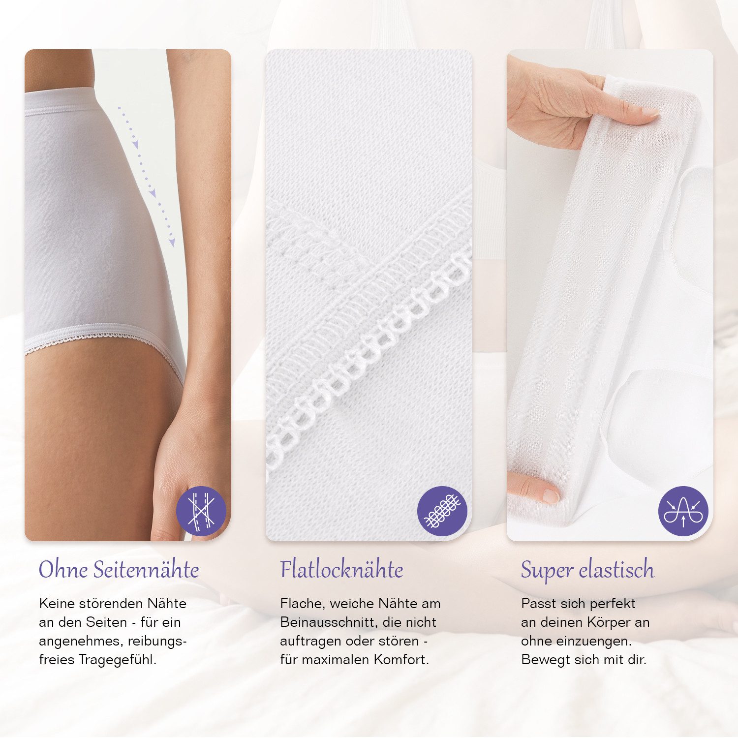 celodoro Taillenslip Damen Taillenslip (3er / 6er Pack) ohne Seitennähte – Bild 4 von 5