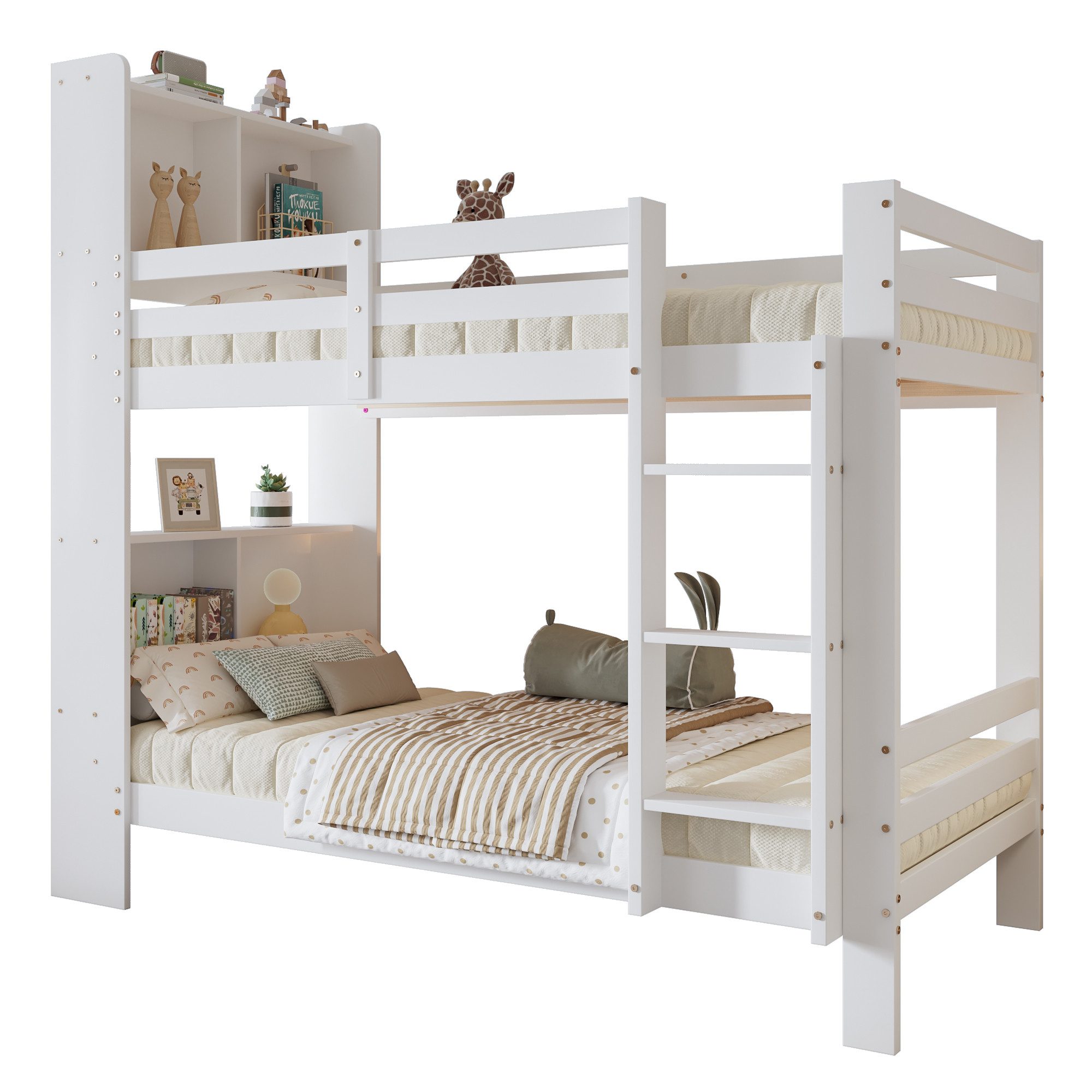 REDOM Etagenbett Kinderbett, mit Regalen & günstig online kaufen