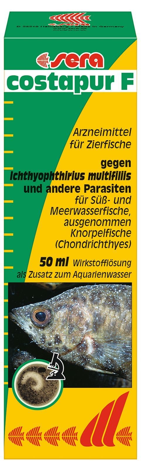 Aquarium-Wassertest costapur gegen Ichthyo, Pünktchenkrankheit, 50 ml
