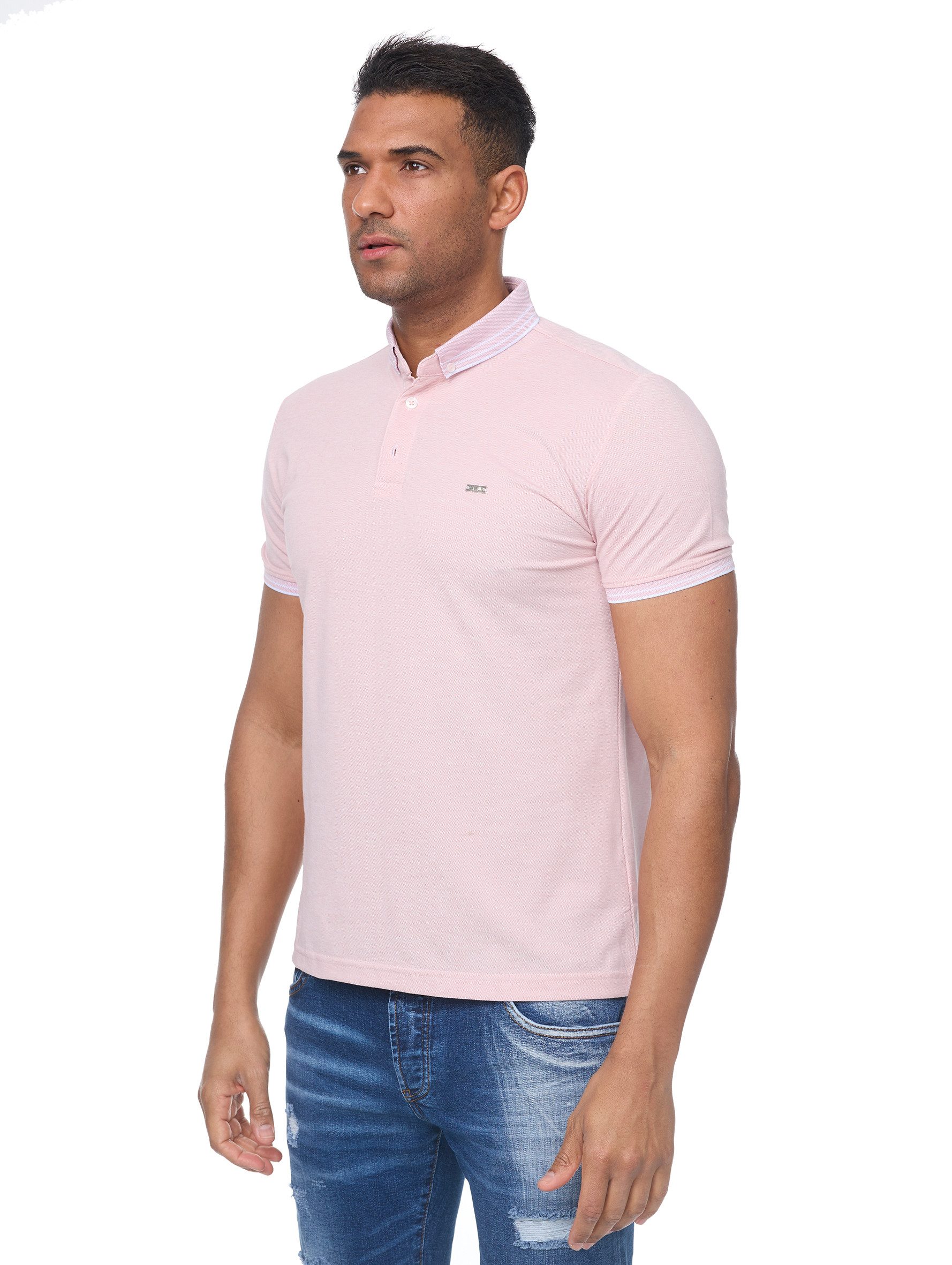 Denim Distriqt Poloshirt Modernes sommerliches Herren Poloshirt mit feinen günstig online kaufen