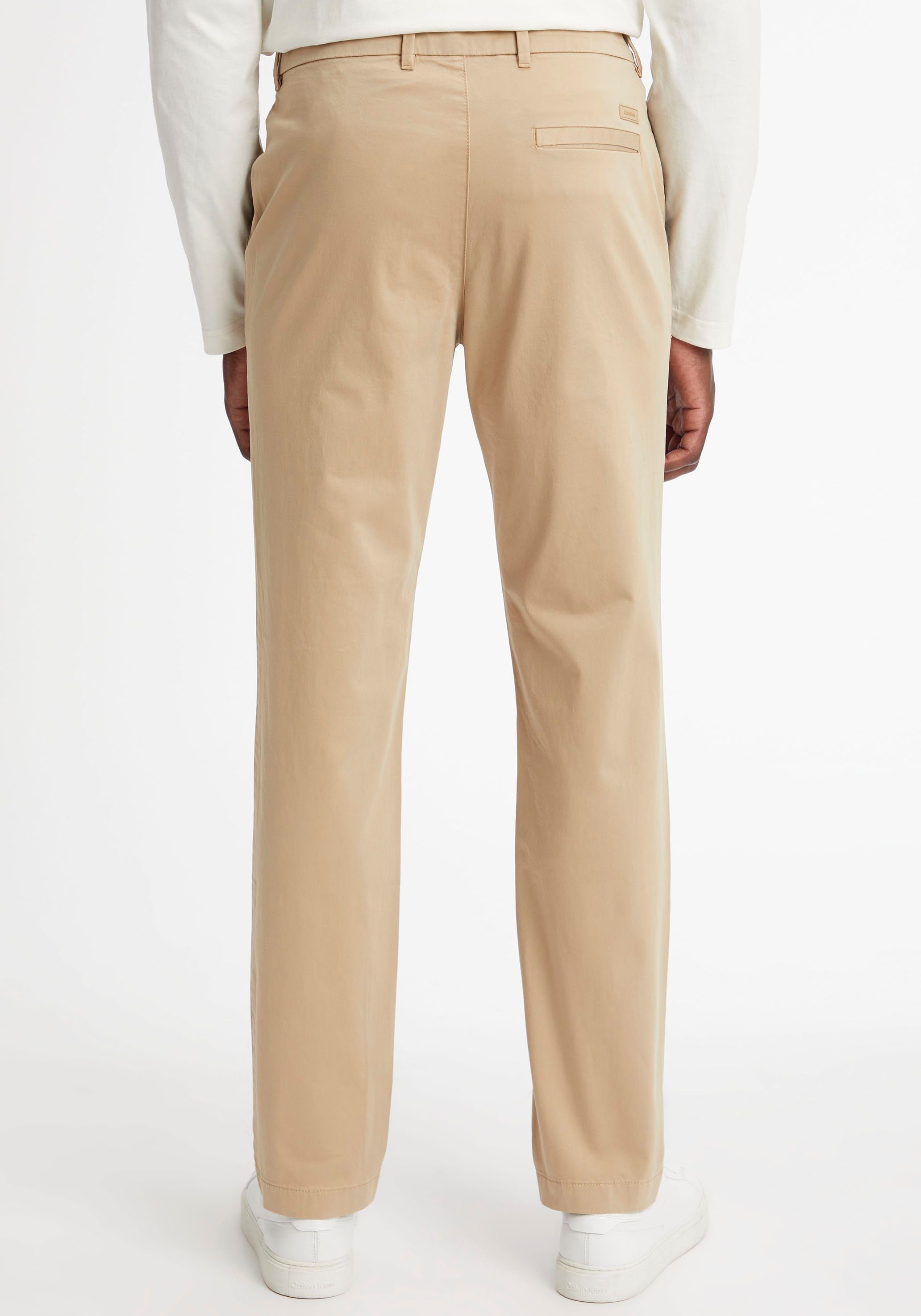 Calvin Klein Chinohose SATEEN SLIM beige aus CHINO Baumwollstretch