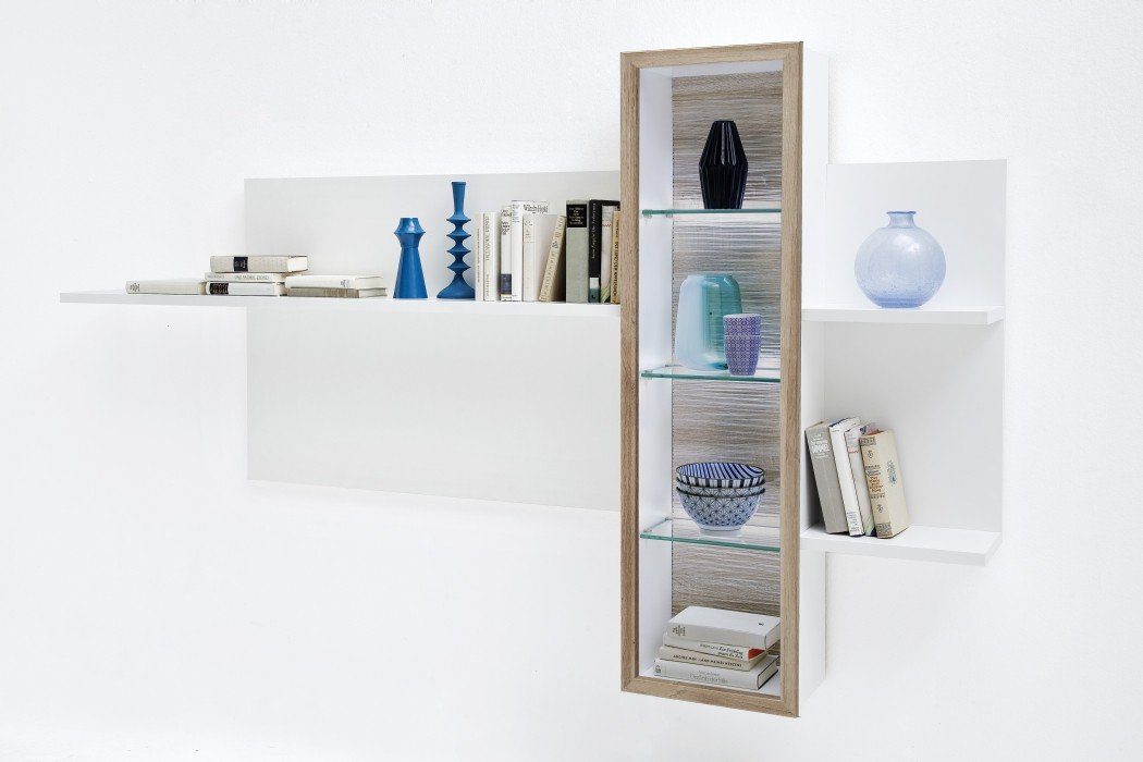 expendio Wandregal »Parla 10«, weiß 220x130x24 cm mit ...