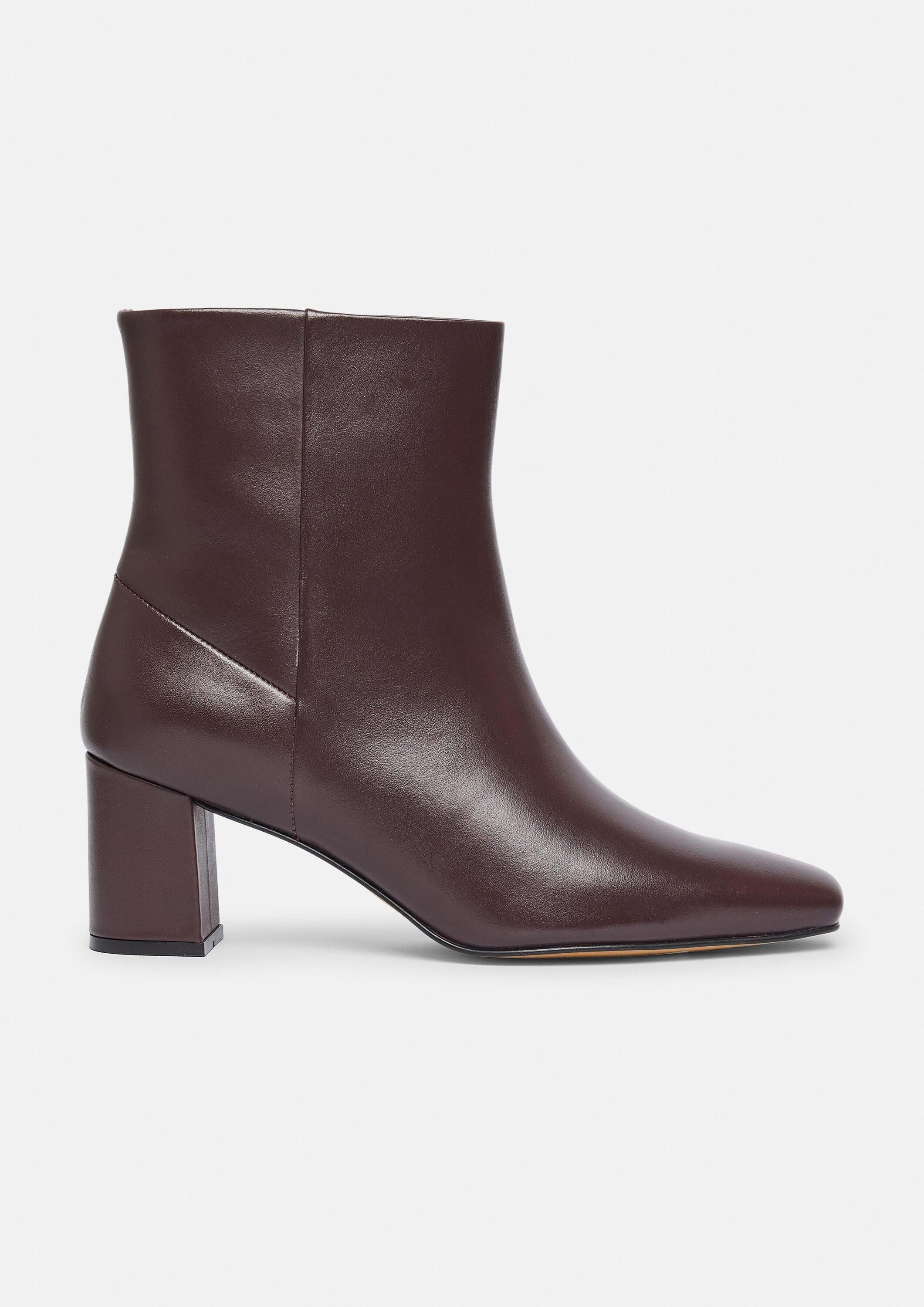 comma Stiefel Stiefel Stiefeletten aus glattem Rindsleder
