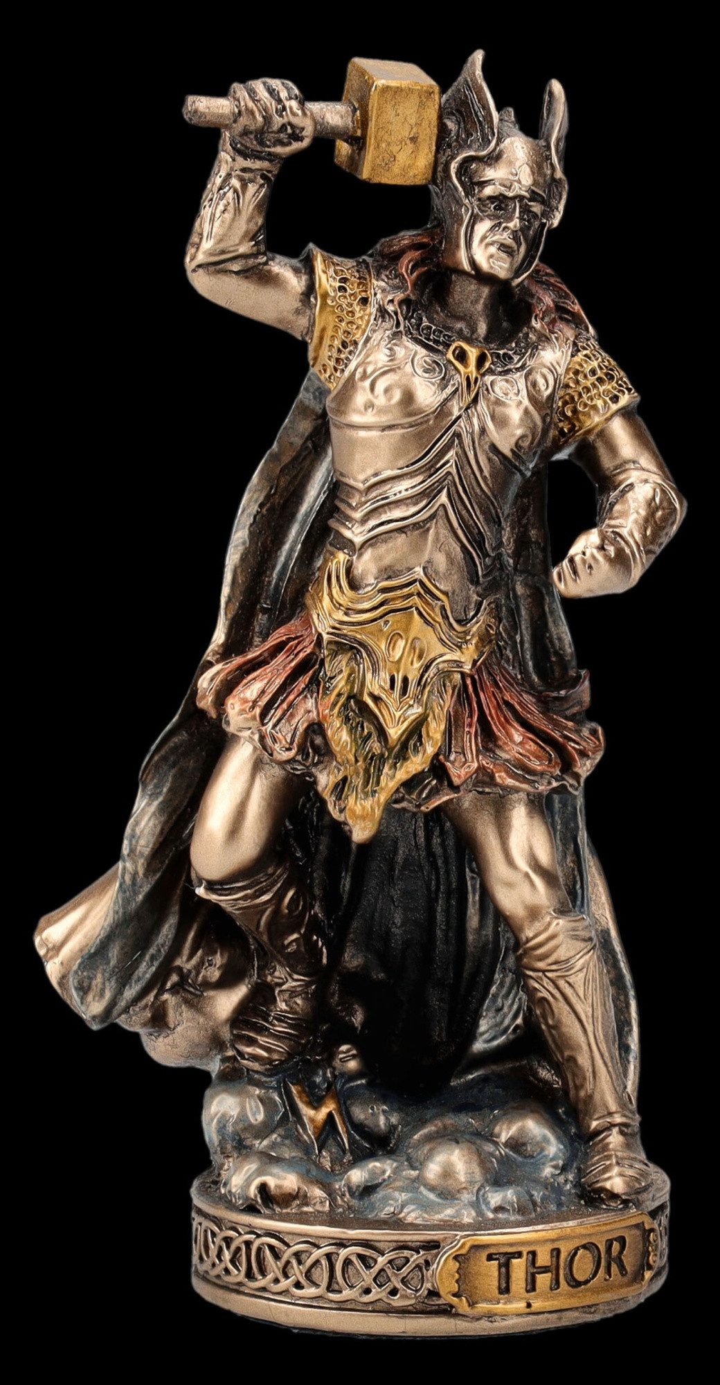 Figuren Shop GmbH Dekofigur Thor Figur – Nordische Mythologie Statue Veronese Sammlerfigur 8.5 cm