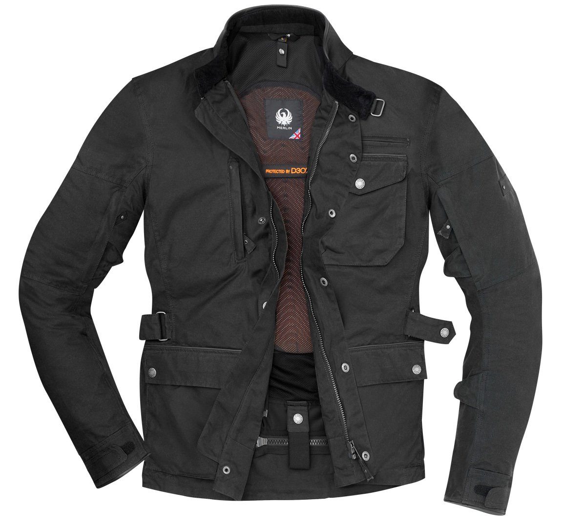 Merlin Motorradjacke Monty D3O Wax Explorer Motorrad Textiljacke herausnehmbares Innenfutter,wasserdicht