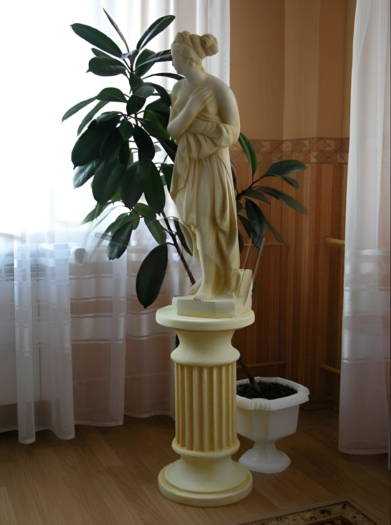Gartenfigur Dame 80cm Kunstwerk Design Figur Skulptur Gartenfigur Statue Skulptur
