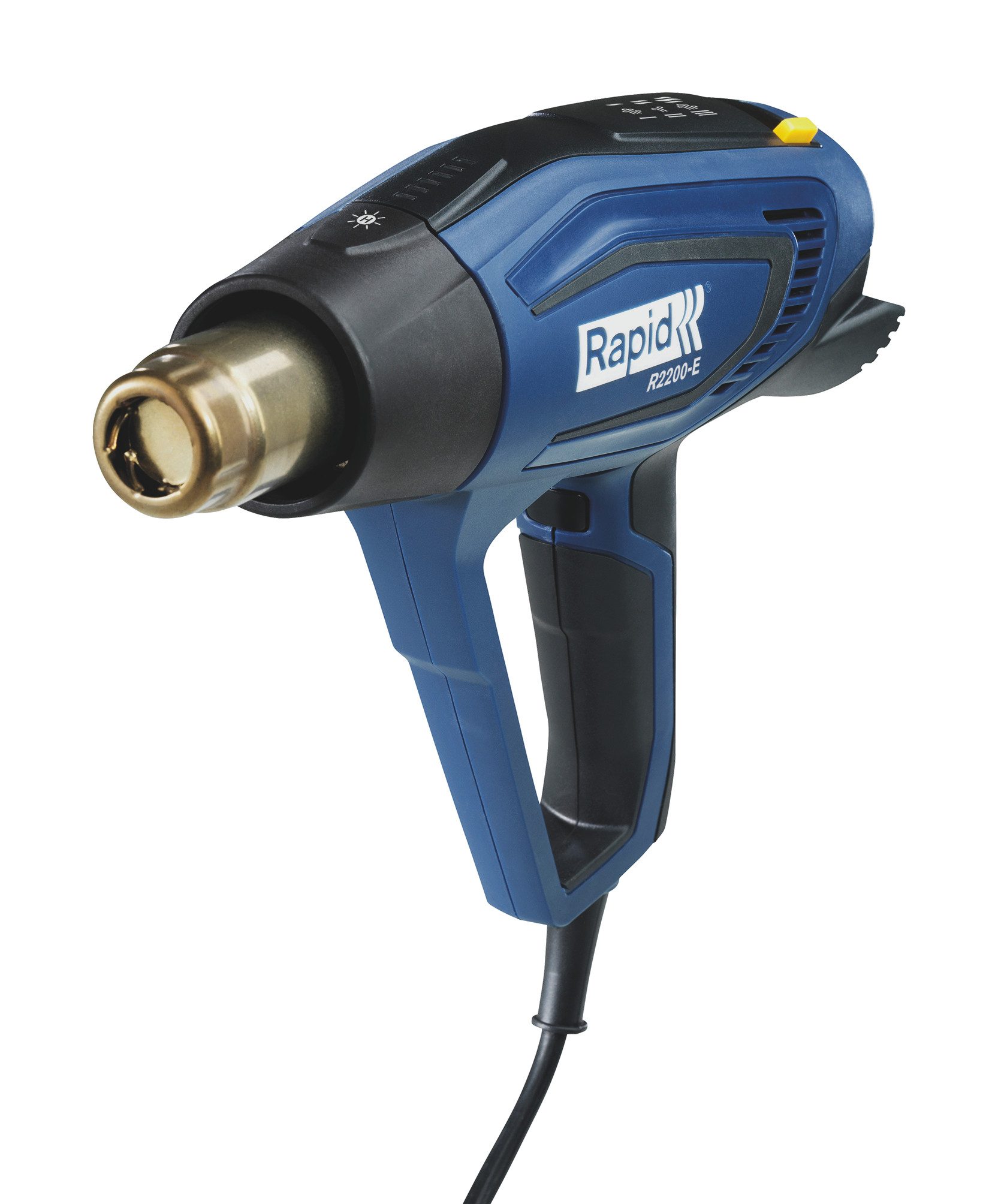 Rapid Heißluftgebläse R2200-E Heißluftpistole 2200W Heißluftfön 60-650°C im Koffer Keramik, bis max. 650 °C, Keramik-Heizelement
