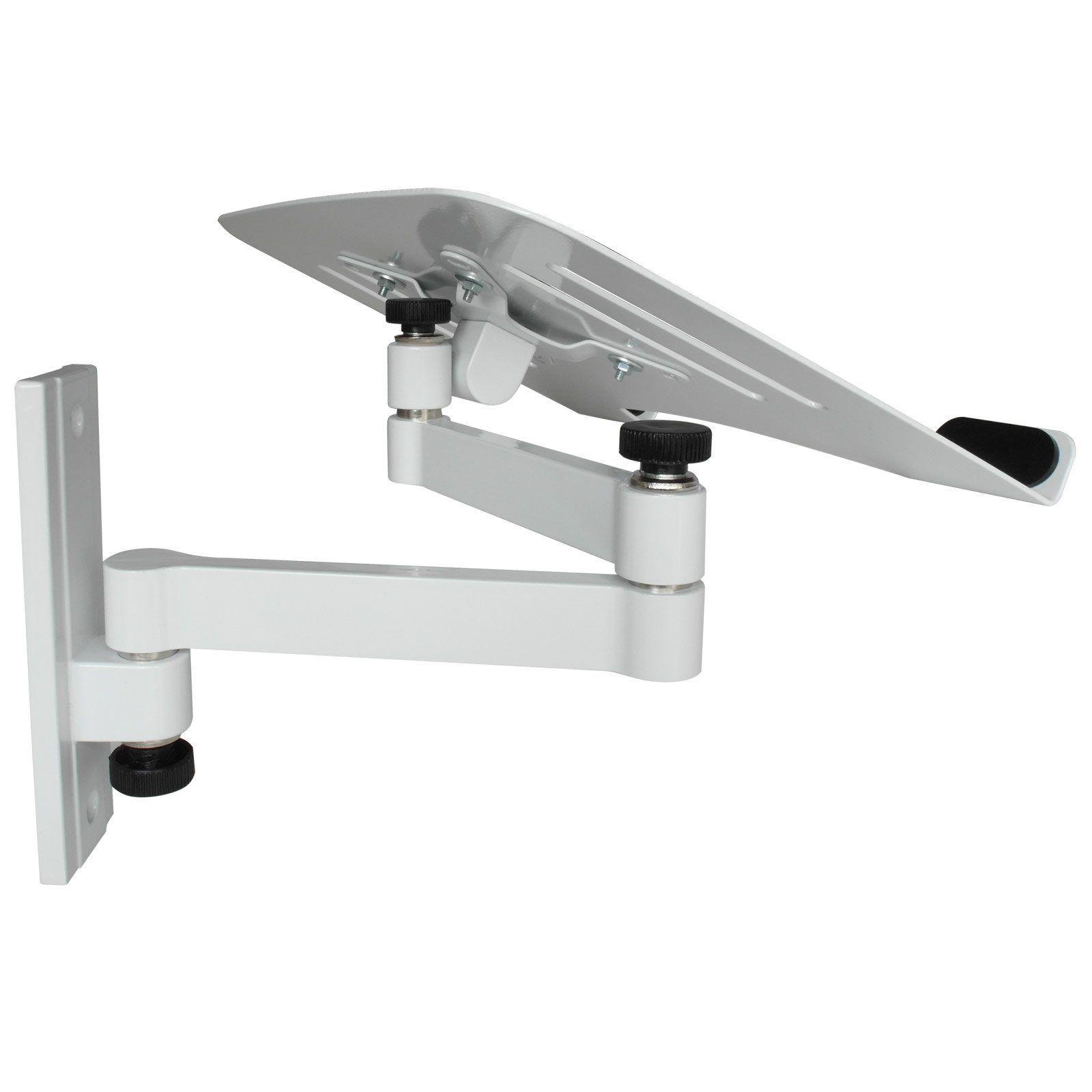 Drall Instruments TV-Wandhalterung L52W-IP3W, (2-tlg., Wandhalterung für Laptop Notebook schwenkbar neigbar mit Ablage weiß)
